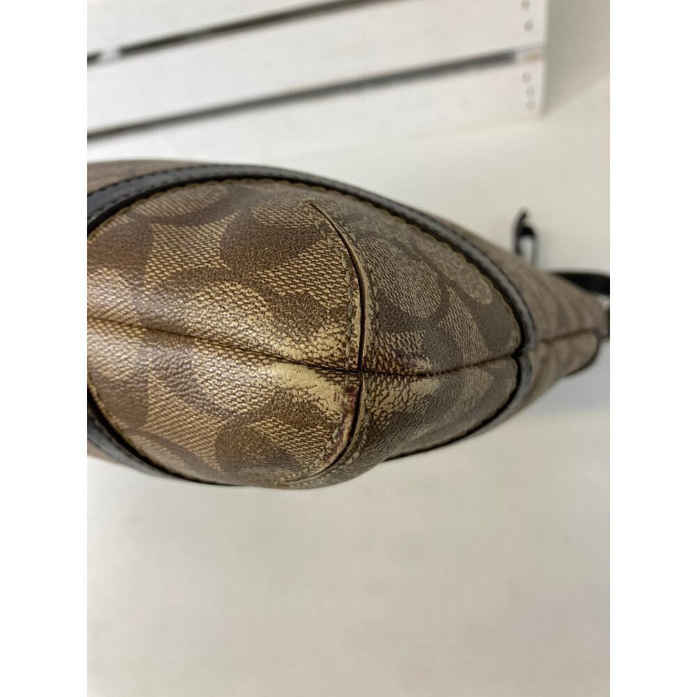 COACH F18926 MEDIUM TAN, BROWN SIGNATURE CROSSBODY BAG - Picture 10 of 16